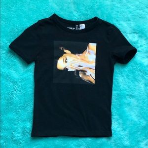 Tite, black, cropped shirt